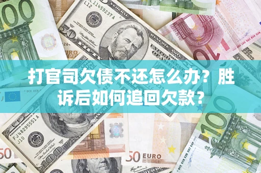 武汉打官司欠债不还怎么办？胜诉后如何追回欠款？
