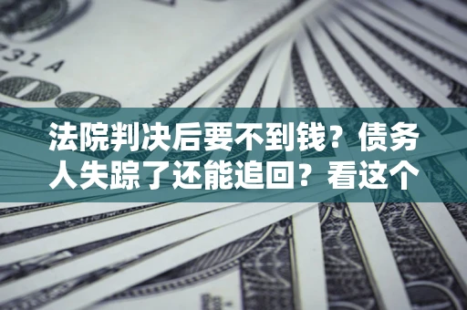 武汉法院判决后要不到钱？债务人失踪了还能追回？看这个方法！