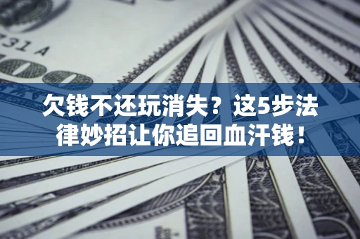 武汉欠钱不还玩消失？这5步法律妙招让你追回血汗钱！