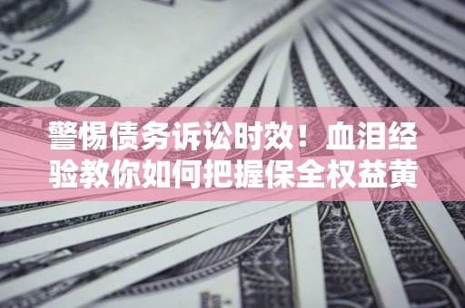 武汉警惕债务诉讼时效！血泪经验教你如何把握保全权益黄金期