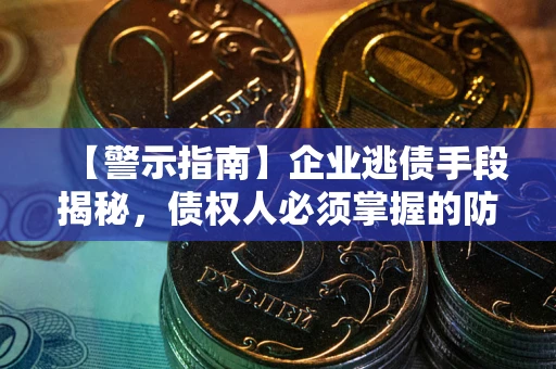 武汉【警示指南】企业逃债手段揭秘，债权人必须掌握的防坑宝典