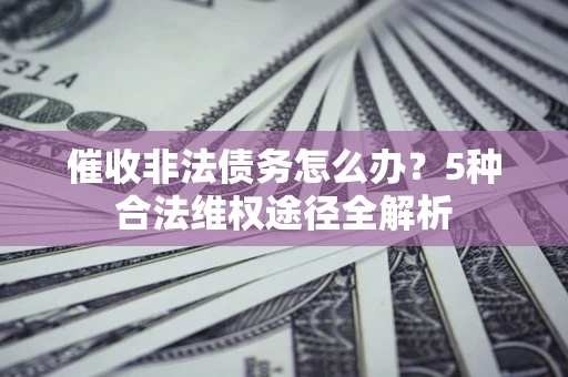 武汉催收非法债务怎么办？5种合法维权途径全解析