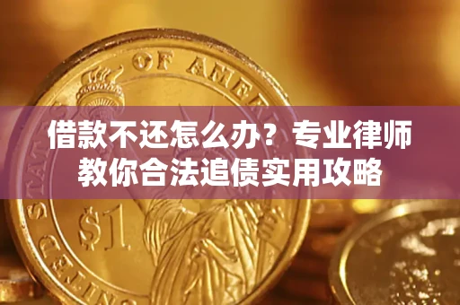武汉借款不还怎么办？专业律师教你合法追债实用攻略