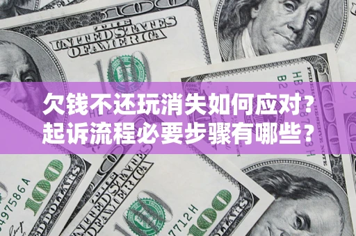 武汉欠钱不还玩消失如何应对？起诉流程必要步骤有哪些？