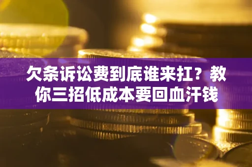 武汉欠条诉讼费到底谁来扛？教你三招低成本要回血汗钱